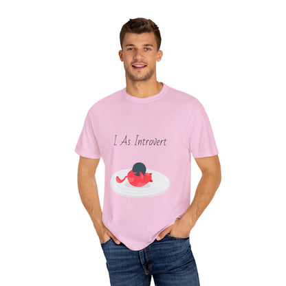 I Am Introvert Unisex Garment-Dyed T-Shirt | Cute Cat Design | Perfect for Introverts