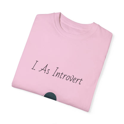 I Am Introvert Unisex Garment-Dyed T-Shirt | Cute Cat Design | Perfect for Introverts