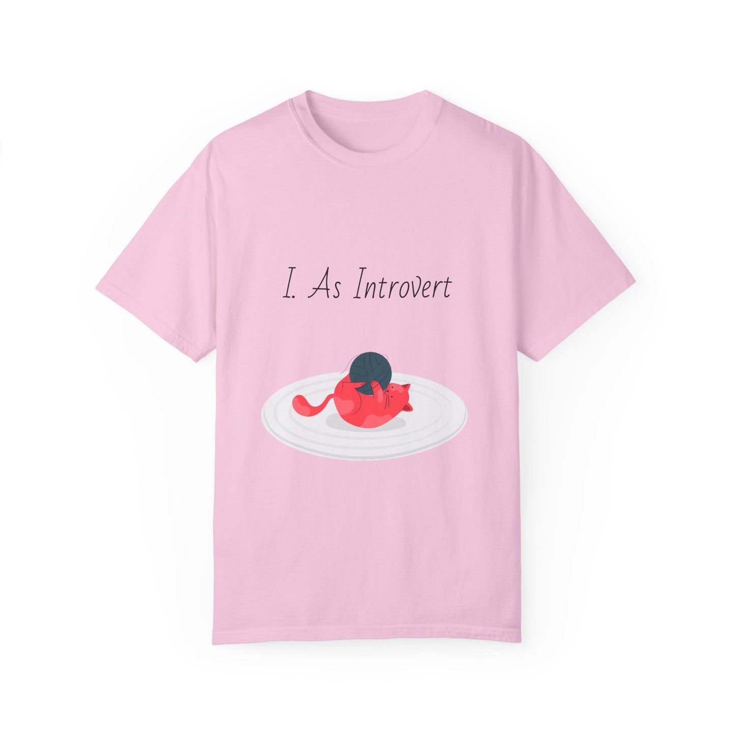 I Am Introvert Unisex Garment-Dyed T-Shirt | Cute Cat Design | Perfect for Introverts